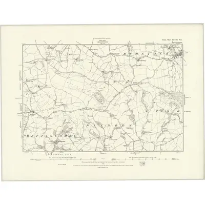 1886 Map of Dorset XXVIII.NE, 1888 Print