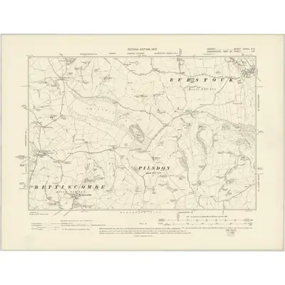 1901 Map of Dorset XXVIII.NE, 1903 Print