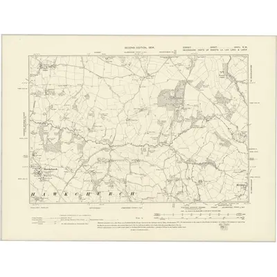 1901 Map of Dorset XXVIII.NW, 1904 Print