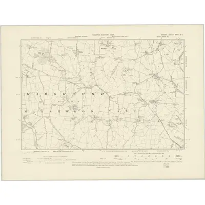 1901 Map of Dorset XXVIII.SE, 1904 Print