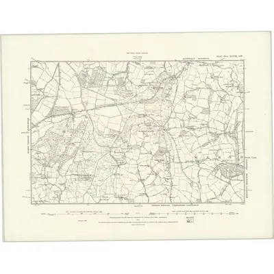 1887 Map of Dorset XXVIII.SW, 1888 Print
