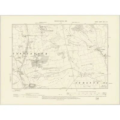 1901 Map of Dorset XXX.NE, 1903 Print