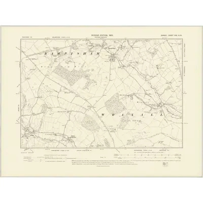 1901 Map of Dorset XXX.NW, 1903 Print