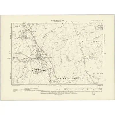 1901 Map of Dorset XXX.SE, 1903 Print