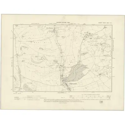 1900 Map of Dorset XXXI.NE, 1903 Print