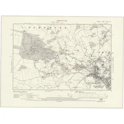1926 Map of Dorset XXXIV.NE, 1929 Print