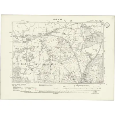 1926 Map of Dorset XXXIV.SE, 1933 Print