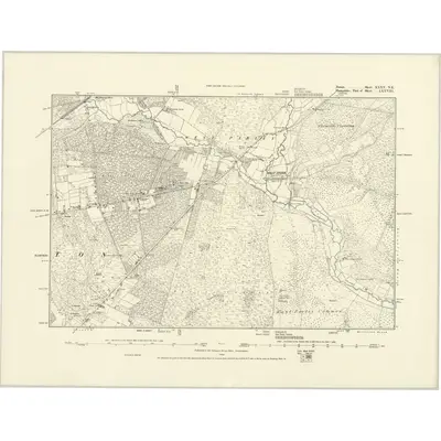 1870 Map of Dorset XXXV.NE, 1888 Print