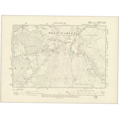 1900 Map of Dorset XXXV.NE, 1902 Print