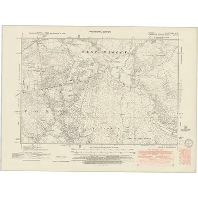 1938 Map of Dorset XXXV.NE, 1949 Print