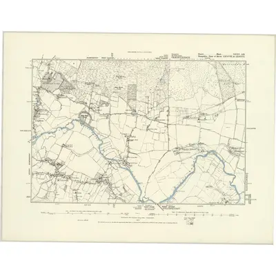1870 Map of Dorset XXXV.SE, 1888 Print