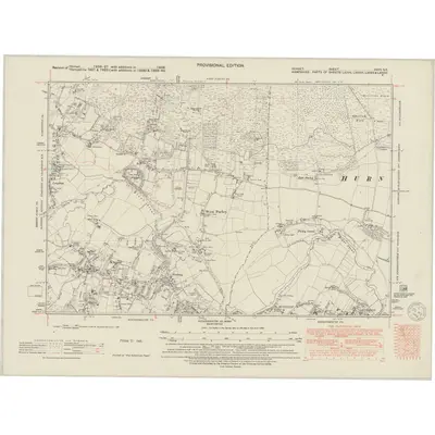 1938 Map of Dorset XXXV.SE, 1949 Print