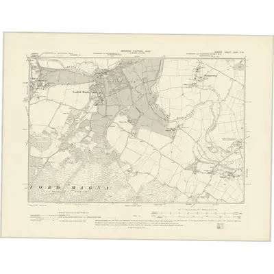 1900 Map of Dorset XXXV.SW, 1902 Print