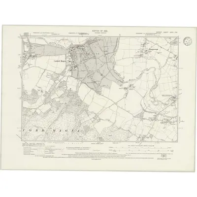 1926 Map of Dorset XXXV.SW, 1933 Print