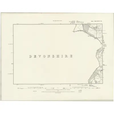1887 Map of Dorset XXXVI.NE, 1888 Print