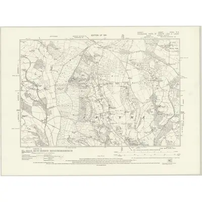 1928 Map of Dorset XXXVI.NE, 1931 Print