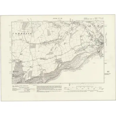 1928 Map of Dorset XXXVI.SE, 1931 Print