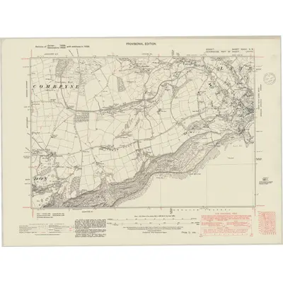 1938 Map of Dorset XXXVI.SE, 1948 Print
