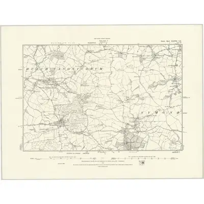 1887 Map of Dorset XXXVII.NE, 1888 Print