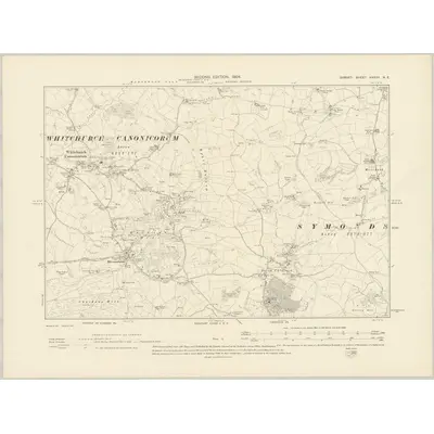 1901 Map of Dorset XXXVII.NE, 1904 Print