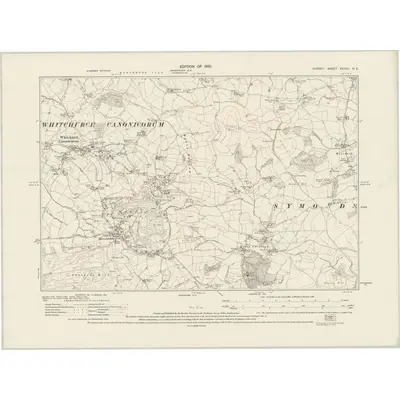 1928 Map of Dorset XXXVII.NE, 1930 Print