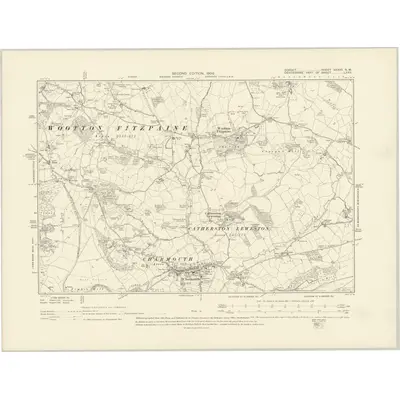 1901 Map of Dorset XXXVII.NW, 1904 Print