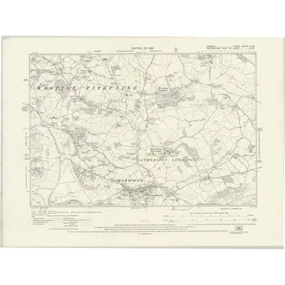 1928 Map of Dorset XXXVII.NW, 1930 Print