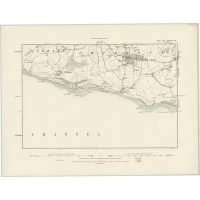 1887 Map of Dorset XXXVII.SE, 1888 Print