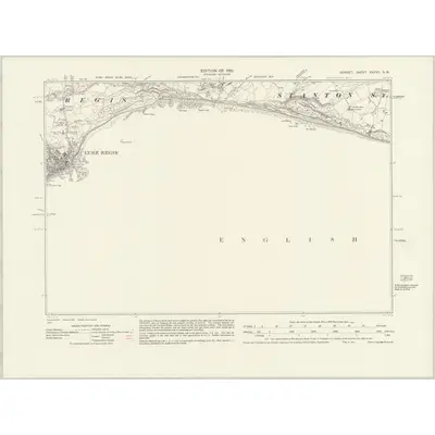 1928 Map of Dorset XXXVII.SW, 1931 Print