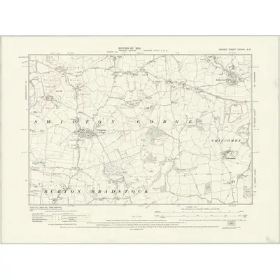 1928 Map of Dorset XXXVIII.SE, 1930 Print