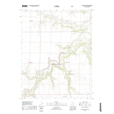 2019 Map of Doss Canyon North, 2019 Print