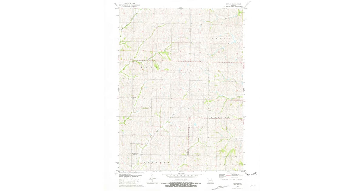Atchison County 1981 Map of Dotham, Atchison County, MO — High-Res | Pastmaps