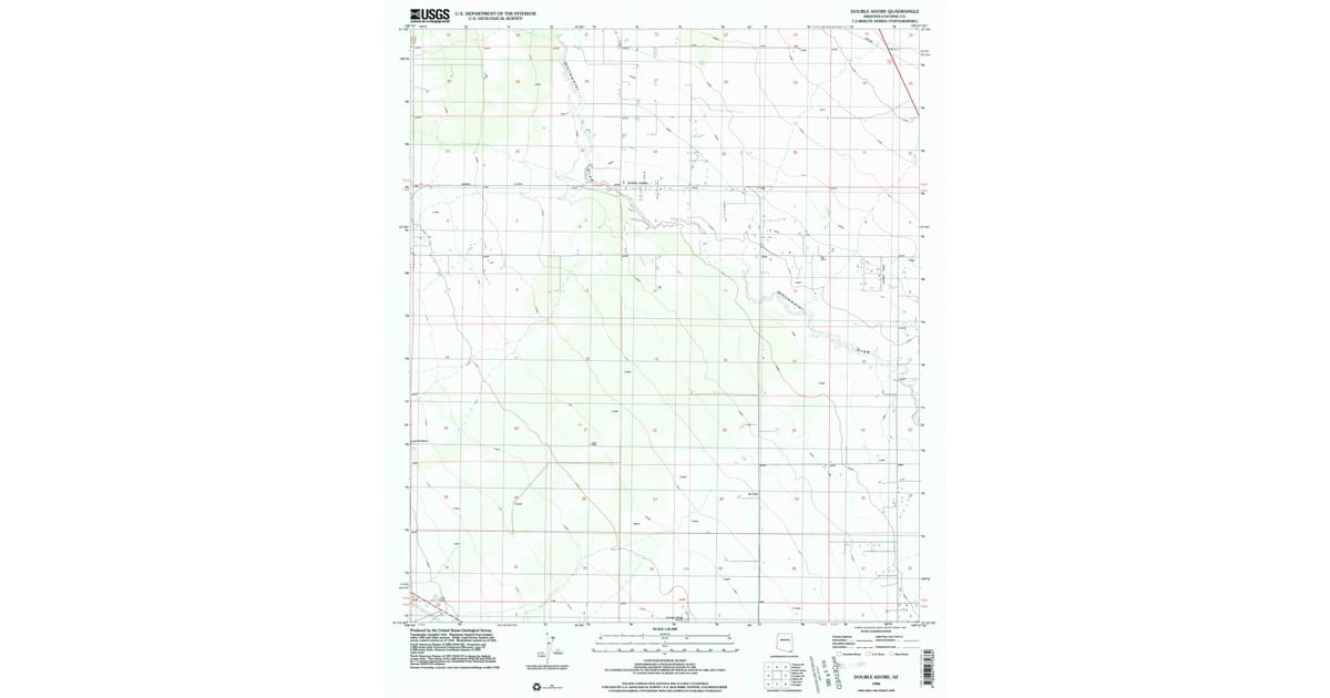 1996 Map of Double Adobe, Cochise County, AZ — High-Res | Pastmaps