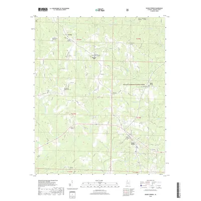 2018 Map of Double Springs, 2018 Print