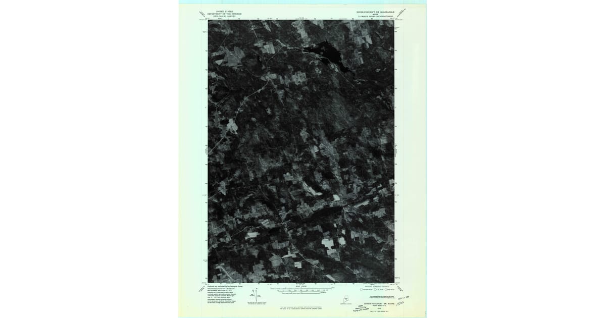 1975 Map of Dover-Foxcroft SW, Dover-Foxcroft, ME — High-Res | Pastmaps