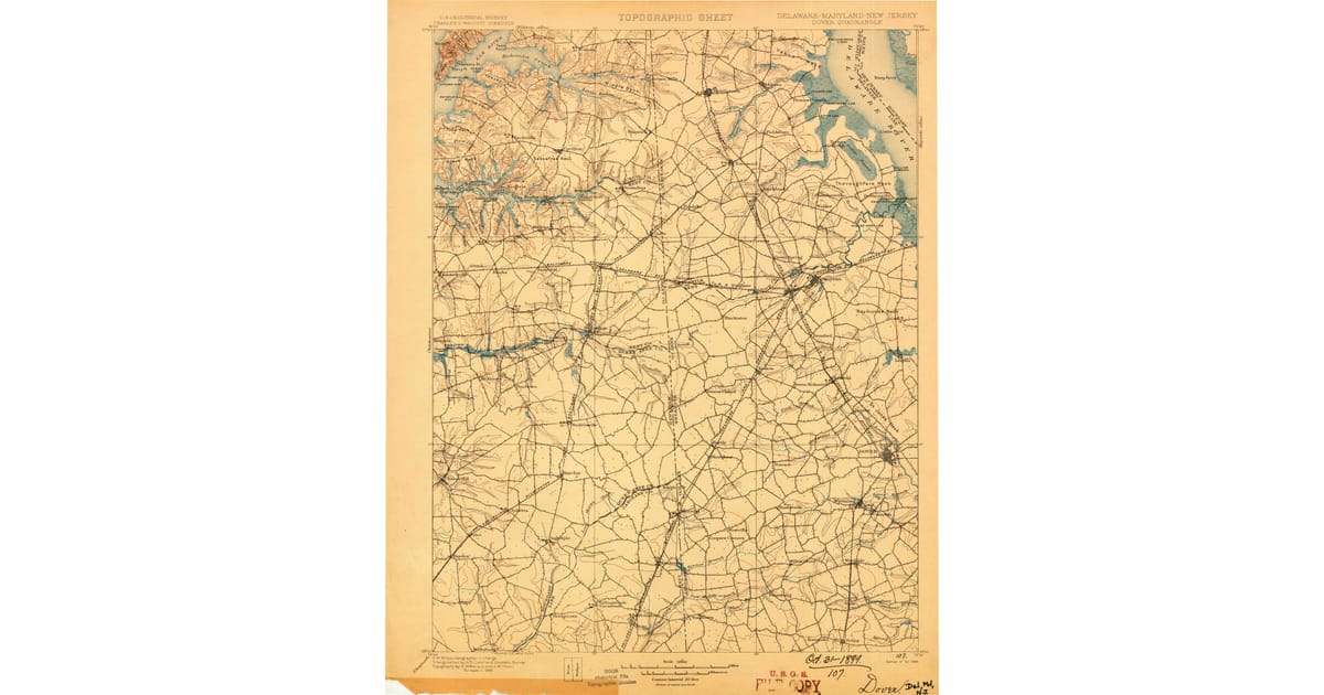 1890s Maps of Wyoming DE Pastmaps - Dover Kent County De Usgs Topo 1899 Og 1200x630 