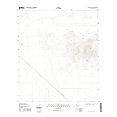 2016 Map of Dowman Canyon, 2016 Print