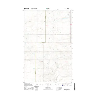 2014 Map of Down Reservoir, 2014 Print