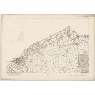 1919 Map of Down - Sheet 1 & 1A, 1931 Print