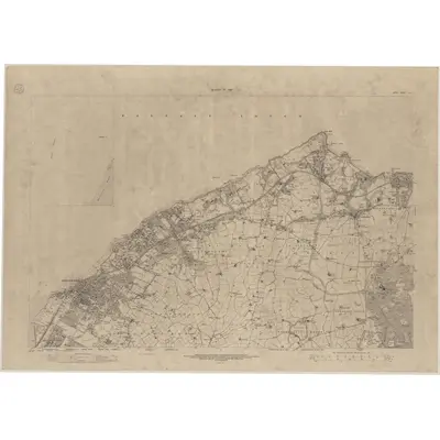 1938 Map of Down - Sheet 1 & 1A, 1947 Print