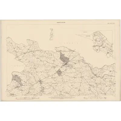 1903 Map of Down - Sheet 13 & 13A, 1905 Print