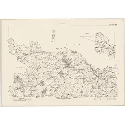 1916 Map of Down - Sheet 13 & 13A, 1932 Print