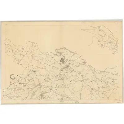 1833 Map of Down - Sheet 13 [with inset 13A and extension 13A], 1837 Print