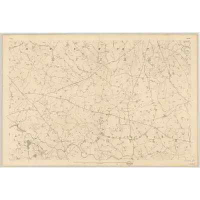 1834 Map of Down - Sheet 15, 1837 Print
