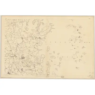 1833 Map of Down - Sheet 17, 1836 Print