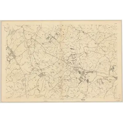 1834 Map of Down - Sheet 20, 1837 Print