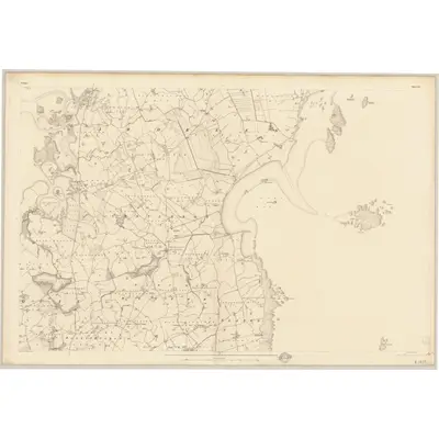 1834 Map of Down - Sheet 25, 1836 Print