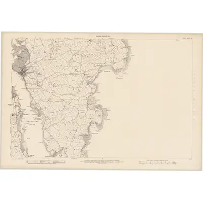 1900 Map of Down - Sheet 32, 1903 Print