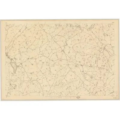 1833 Map of Down - Sheet 34, 1837 Print