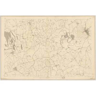 1834 Map of Down - Sheet 37, 1837 Print